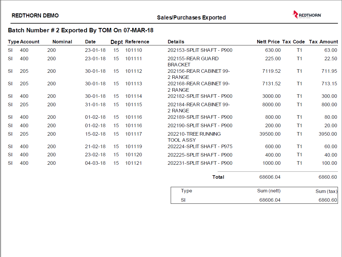 Sage Integration